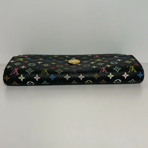 Louis Vuitton Black Multicolor Mini Monogram Sarah Wallet - Picture 6 of 16